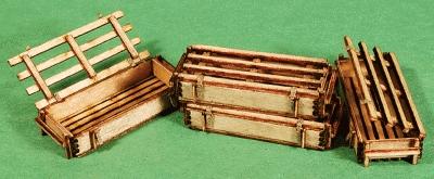 GCLaser 91019 All Scale Wood Crates Kit -- #9 pkg(4) 1-15/64 x 33/64 x 15/64"