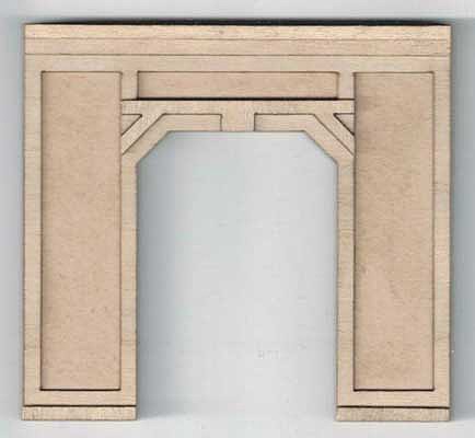 GCLaser 9107 N Scale Single-Track Concrete Tunnel Portal - Laser-Cut Wood Kit -- 3 x 2-3/4 x 1/4"
