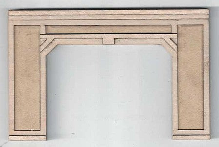 GCLaser 9114 N Scale Double-Track Concrete Tunnel Portal - Laser-Cut Wood Kit -- 4-13/16 x 2-3/4 x 3/16"