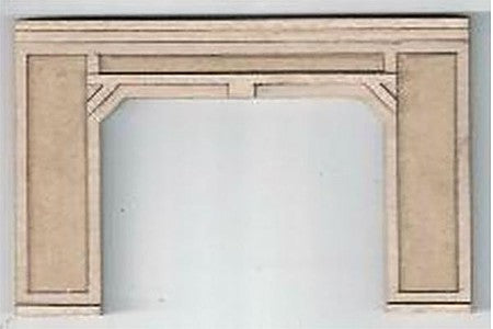GCLaser 9119 N Scale Triple-Track Concrete Tunnel Portal - Laser-Cut Wood Kit -- 5-7/16 x 2-3/4 x 3/16"