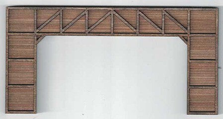 GCLaser 9120 N Scale Triple-Track Timber Tunnel Portal - Laser-Cut Wood Kit -- 5-7/16 x 2-3/4 x 1/4"