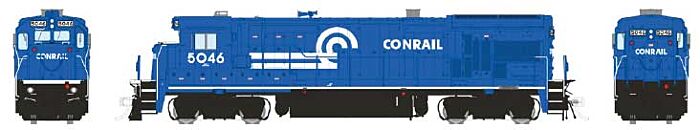 Rapido Trains 18562 HO Scale GE B36-7 - LokSound and DCC -- Conrail 5046 (blue, white, white sill stripe)