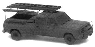 GHQ 51008 N Scale American Trucks - (Unpainted Metal Kit) -- Crew-Cab 1-Ton Pickup w/Accessories