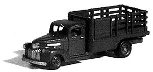 GHQ 56010 N Scale 1940's Truck - Kit (Unpainted Cast Metal) -- With w/Stake-Body