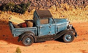 GHQ 57006 N Scale American Truck - (Unpainted Metal Kit) -- 1930's Pickup Truck