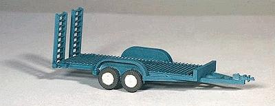 GHQ 61002 HO Scale Construction Equipment (Unpainted Metal Kit) -- Light Utility Trailer (Holds #61001, sold separately)