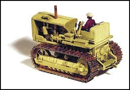 GHQ 61011 HO Scale Construction Equipment (Unpainted Metal Kit) -- 1940s Tracked Crawler
