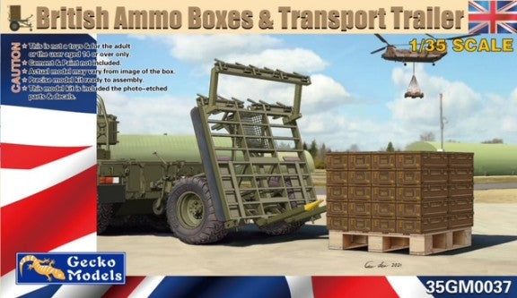 Gecko Models 350037 1/35 British Ammo Boxes & Transport Trailer