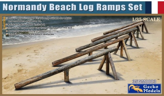Gecko Models 350083 1/35 Normandy Beach Log Ramps Set (5)