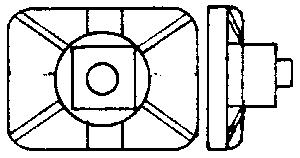 Grandt Line 18 O Scale Nut On Rectangular Washer pkg(20) -- 2-1/2" 6.4cm