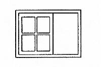 Grandt Line 26 O Scale Window 8-Pane -- Sliding Outfit Car