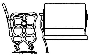 Grandt Line 3003 O Scale Passenger Car Seats -- Rio Grande Narrow Gauge pkg(12)
