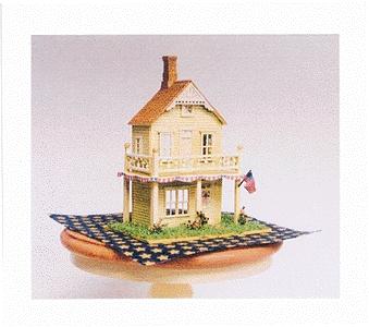 Grandt Line 3423 N Scale The Crossings Series - Doll's Dollhouse for 1" (1/12) Scale -- Rosewood 2-Story House
