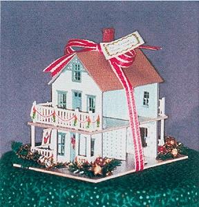 Grandt Line 3424 N Scale Winterberry 2-Story House, 1" Scale Dollhouse or Ornament - Crossings Serie -- 2 x 3 x 2-3/4" 5.1 x 7.6 x 7cm