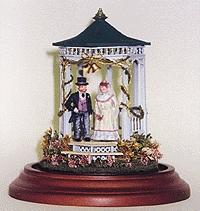Grandt Line 3456 O Scale Detail Kit For Display Dome #300-3450 (Sold Separately) -- Dr. & Mrs. Danforth - Garden Wedding