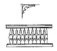 Grandt Line 3505 O Scale Ornamental Wood Porch Rail w/Brackets