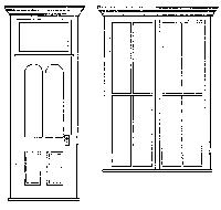 Grandt Line 3513 O Scale Victorian Storefront Door/Window Set