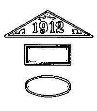 Grandt Line 3532 O Scale Building Date Plaques -- With Numbers
