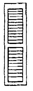 Grandt Line 3540 O Scale Louvered Window Shutters -- Scale 13 x 48" 33 x 122cm pkg(8)
