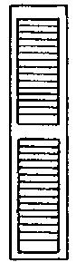 Grandt Line 3541 O Scale Louvered Window Shutters -- 14 x 64"