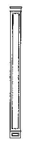 Grandt Line 3548 O Scale Pilasters -- 3-1/2' x 1' x 3-1/2"