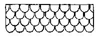 Grandt Line 3551 O Scale Scalloped Shingles -- 3 x 5" Sheets