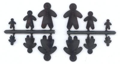 Grandt Line 3577 O Scale Miniatures (Suitable for 1", 1/2", 1/4" ) -- Gingerbread Folks Assortment