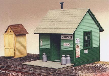 Grandt Line 3580 O Scale Sheepscot Station -- Kit - 3 x 2-1/2" 7.3 x 6.4cm