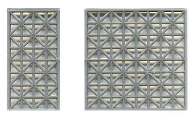 Grandt Line 3584 O Scale Decorative Trim 2 Sets -- .372 x.720, .720 x .720