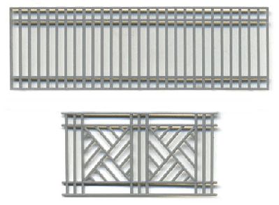 Grandt Line 3585 O Scale Decorative Iron Railing Set of 2