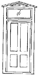 Grandt Line 3604 O Scale Durango Station Door -- With Frame & Transom