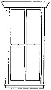 Grandt Line 3706 O Scale Station Windows -- Four-Pane 30 x 69"