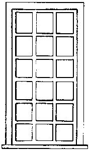 Grandt Line 3714 O Scale Engine House Windows -- 18-Pane, Scale 42 x 91" 107 x 231cm pkg(3)