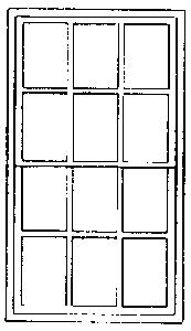 Grandt Line 3718 O Scale Double-Hung Factory Windows for Masonry Buildings -- 12-Pane - Scale 42 x 72" 107 x 183cm pkg(4)