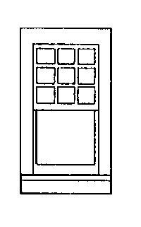 Grandt Line 3726 O Scale Rio Grande Southern-Style Depot Windows -- 1/9 Light, Scale 24 x 44" 61 x 112cm pkg(4)