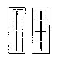 Grandt Line 3729 O Scale Rio Grande Southern-Style Depot Windows -- 2/2 Light, 24 x 82"; 4/4 Light, 24 x 82"