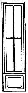 Grandt Line 3735 O Scale Commercial Storefront Windows -- Single, 33" x 12'