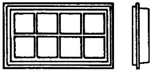 Grandt Line 3737 O Scale Recessed/Sklight Windows -- 63 x 36"