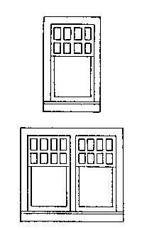 Grandt Line 3742 O Scale Rio Grande Southern-Style Windows -- Single 32 x 52", Double 62 x 52"