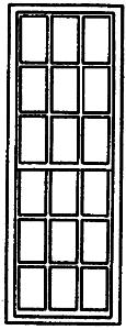 Grandt Line 3747 O Scale Double-Hung Windows -- 9/9 Light, 104 x 37-1/2"