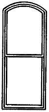 Grandt Line 3748 O Scale Arched-Top Double-Hung Windows -- Two-Pane