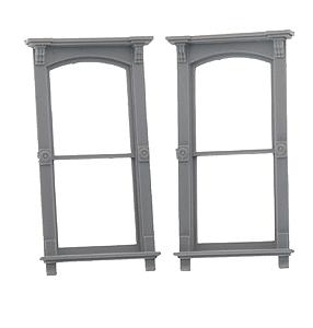 Grandt Line 3756 O Scale Double-Hung Window -- Victorian, No Header 1/1 Light pkg(2)