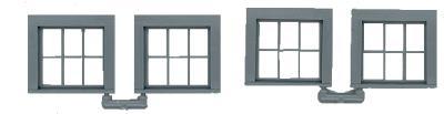 Grandt Line 3761 O Scale Windows -- Single-Sash, 6-Light 30 x 28" pkg(4)