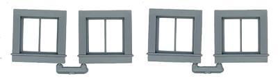 Grandt Line 3764 O Scale Windows -- 2-Pane, Scale 26 x 26" 66 x 66cm pkg(4)