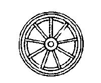 Grandt Line 37 O Scale Cast Iron Railcar Wheels -- 20", 9-Spoke