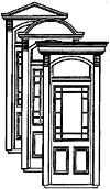Grandt Line 3927 G Scale Door -- Victorian w/Box Pediment