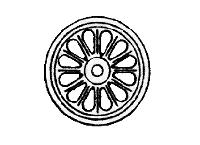 Grandt Line 39 O Scale 20" Pressed Steel Railcar Wheels -- Sheffield