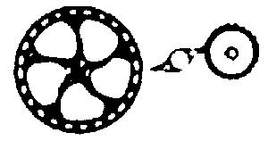 Grandt Line 43 O Scale Brake Wheel Set (With Ratchet & Pawl) -- 16" Rio Grande