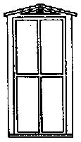 Grandt Line 5014 HO Scale Window -- Durango Station, 4-Pane, Scale 36 x 87" 91.4 x 221cm pkg(8)