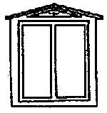 Grandt Line 5016 HO Scale Window -- Durango Station 2-Pane, Scale 36 x 44" 91.4 x 112cm pkg(8)